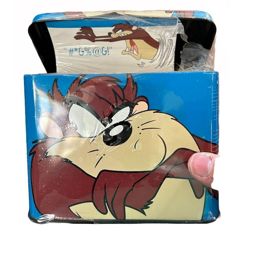 Vintage 1993 Taz Tin Graphomania Looney Tunes Warner Brothers New
